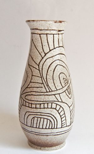 Lapid Israel - Large vase with sgraffito design