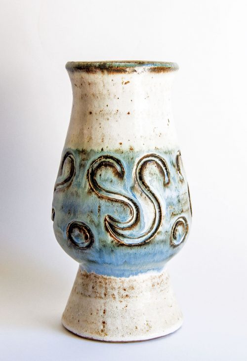 Kingo Keramik Denmark, Tall Stoneware Vase